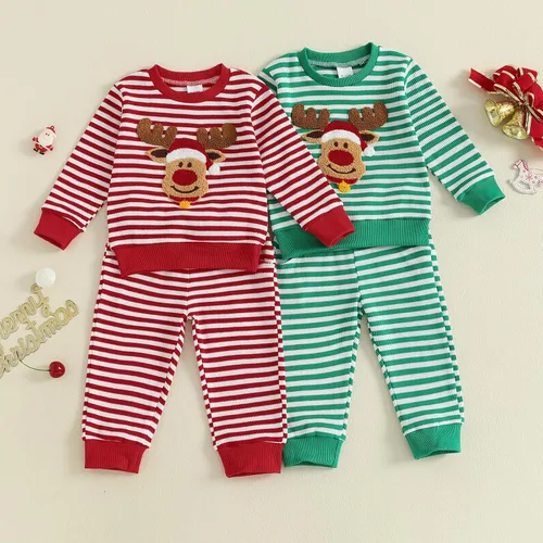 Miniatura 10 de Conjunto de camisa larga y divertida para bebé niño y niña, ropa de primera Navidad, 6, 12, 18, 24 meses, 2T
