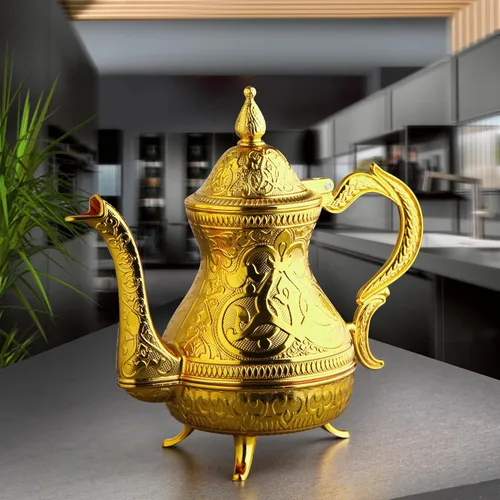 Miniatura 2 de Alisveristime Jarra decorativa Zamac - Elegante tetera ornamental para decoración del hogar (dorado)