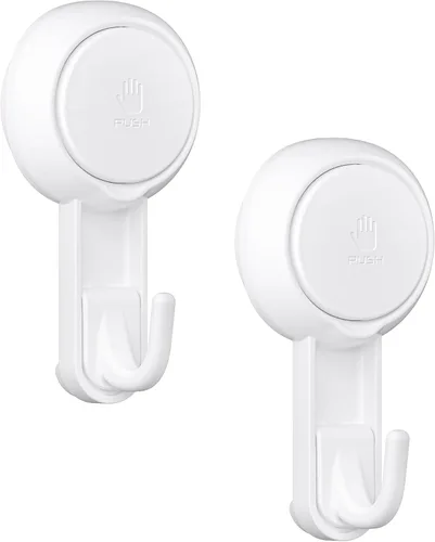 Miniatura 8 de Elegear Ganchos de ducha con ventosa para lufa, bata, toalla, resistente (paquete de 4) impermeables, ganchos de succión al vacío reutilizables