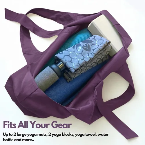 Miniatura 6 de Yogiii, bolsa para esterilla de yoga, la YogiiiTotePRO, bolsa grande para llevar esterilla de yoga con bolsillo lateral, para todos