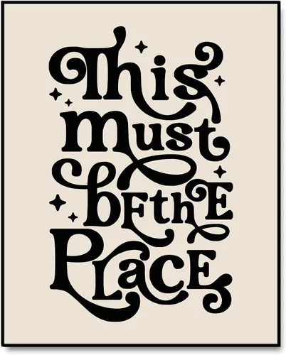 Miniatura 5 de Impresión This Must Be The Place, en blanco y negro, escandinavo, arte de pared beige, arte de pared neutro, decoración retro de los años 70, arte