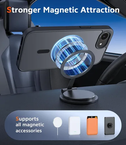 Miniatura 1778 de FNTCASE Funda para iPhone 13 Pro-Max: Fundas magnéticas transparentes compatibles con Magsafe Slim anti amarillamiento protección contra caídas