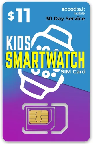 Miniatura 8 de SpeedTalk Mobile Kit de tarjeta SIM precargada de $5 para reloj inteligente para niños con GPS y seguimiento de actividad Tarjeta SIM 3 en 1