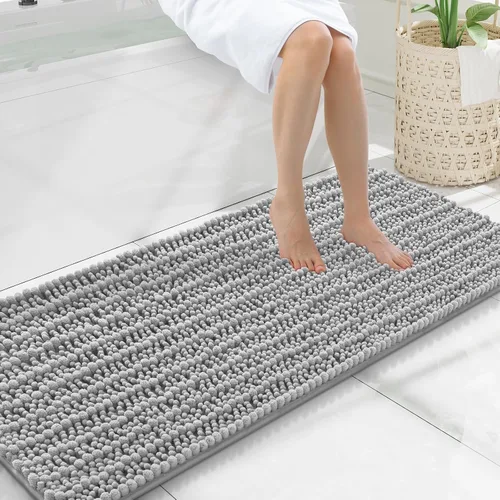 Miniatura 316 de Smiry Alfombras de Baño 24x16 pulgadas, Alfombras de Baño de Chenilla Extra Suaves y Absorbentes, Respaldo de Goma Antideslizante, Lavable a Máquina