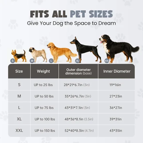 Miniatura 2 de Cama Ortopédica para Perros Grandes, Sofá de Espuma Viscoelástica con Textura de Cartón de Huevos con Lados Cómodos, Cama Sofá Suave y Grande