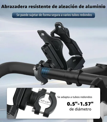 Miniatura 5 de MoKo Soporte para botella de agua para bicicleta, jaula ajustable para botella de agua de 1.9-3.6 pulgadas de diámetro, para manillar y marco, Negro