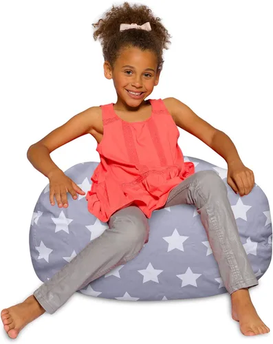 Miniatura 61 de Posh Creations - Sillón puff para niños, adolescentes y adultos, incluye funda extraíble y lavable a máquina, tamaño mediano de 27 pulgadas, lona