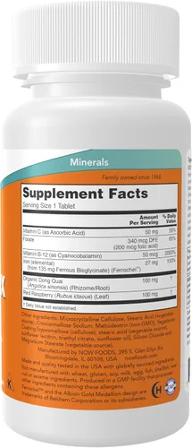 Miniatura 2 de Now Foods Suplementos, Complejo de Hierro, No Constipante*, Mineral Esencial, 100 Tabletas