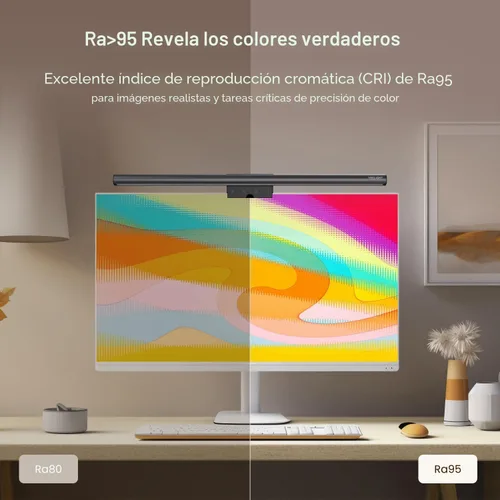 Miniatura 6 de YEELIGHT Barra de luz para monitor, lámpara de monitor de computadora, barra de pantalla LED de 250 lúmenes sin deslumbramiento para cuidado de un