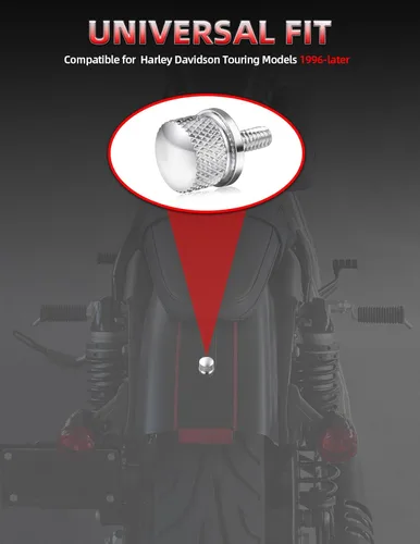Miniatura 7 de Amazicha Tornillo de acero inoxidable cromado para Harley Davidson Sportster Wide Glide Street Bob Roadking Fatbob Streetbob Softail Dyna Street