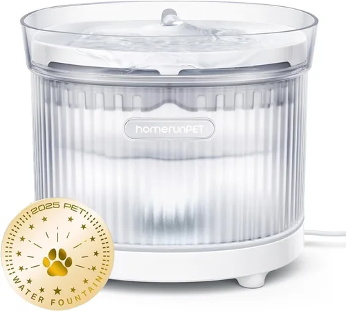 Fuente de agua para gatos con bomba inalámbrica HomeRunPet - Diseño desmontable para fácil limpieza, dispensador de agua para múltiples gatos con
