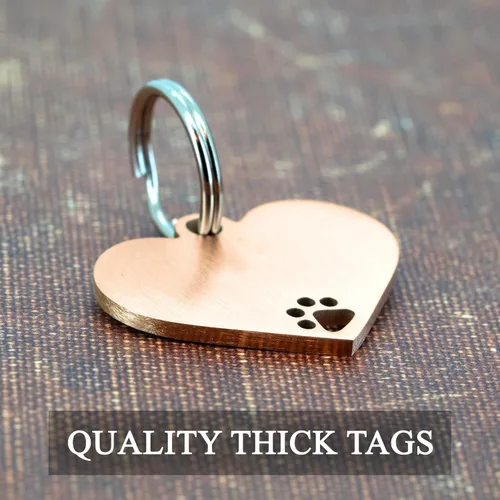 Miniatura 4 de Ultra Joys Placas de Identificación para Perros Personalizadas para Mascotas - Placa de ID Personalizada con Pata Hueca - Placa Grabada para Perros