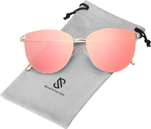 Miniatura 2 de SOJOS SJ1085 - Lentes de sol planos con espejo para mujer
