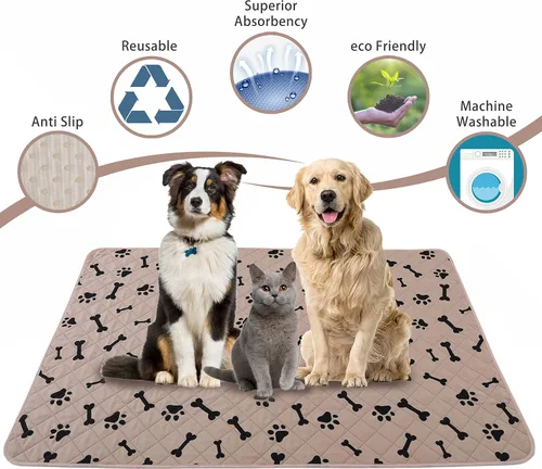 Miniatura 3 de nanbowang - Funda impermeable para cama de perro – Manta para mascotas, protector de muebles para niños, niños, perros y gatos, reversible