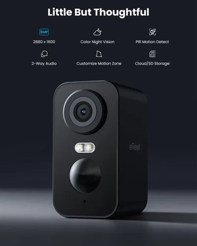 Miniatura 9 de Cámaras de seguridad ieGeek inalámbricas para exteriores - Sistema de cámara wifi inteligente de 5MP para vigilancia del hogar con luz