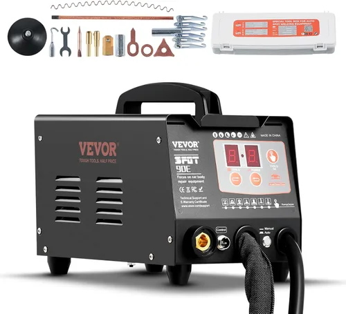 Miniatura 10 de VEVOR Kit de reparación de abolladuras de soldador de pernos, máquina de soldadura por puntos de 110 V con extractor de abolladuras de martillo