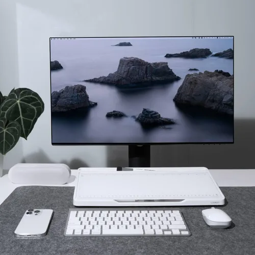Miniatura 8 de LOUKIN Pizarra blanca de escritorio de vidrio, pizarra de escritorio de borrado en seco de 15.3 x 5.6 pulgadas con superficie punteada y graduada
