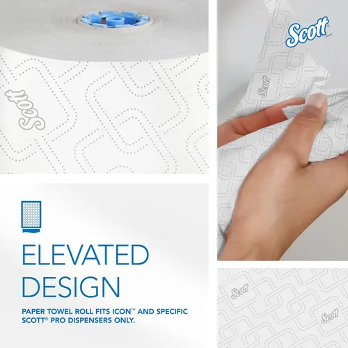 Miniatura 5 de Scott Professional Toallas de papel duro Pro de alta capacidad, a granel (53925), enrolladas duras, diseño elevado, bolsillos de absorción