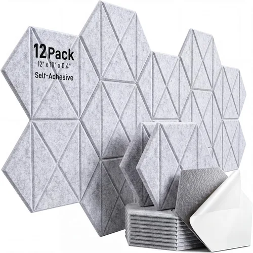 Miniatura 12 de Paquete de 8 Paneles Decorativos Absorbentes de Sonido, Arte de Pared Absorbente de Sonido, Arte de Pared Acústico de 48 x 32 Pulgadas