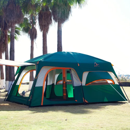 Miniatura 6 de KTT Extra Large Tent 6-10-12-14 Person(Style-B),Family Cabin Tents,2 Rooms,3 Doors and 3 Windows with Mesh,Straight Wall,Waterproof,Double Layer,Big
