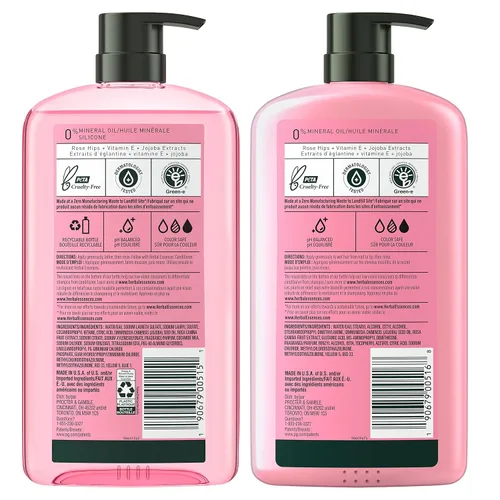 Miniatura 9 de Herbal Essences Juego de champú y acondicionador, rosa mosqueta, colección suave, sin parabenos, seguro para el color, cabello brillante con jojoba