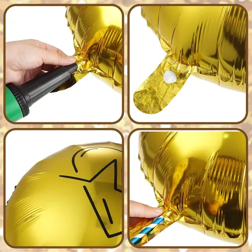 Miniatura 4 de 25 globos de graduación para enfermeras 2026, 18 pulgadas y 12 pulgadas, globos de graduación de felicitaciones de oro negro para decoración