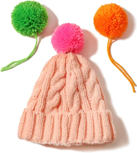 Miniatura 5 de 10 pompones de hilo grandes de 3 pulgadas, hechos a pedido, bolas de hilo acrílico para sombreros o decoraciones de fiesta, pompones de manualidades