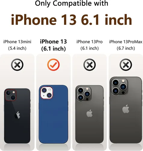 Miniatura 3 de Funda 5 en 1 para iPhone 13 de 6.1 pulgadas, con 2 protectores de pantalla + 2 protectores de lente de cámara, funda protectora delgada de silicona