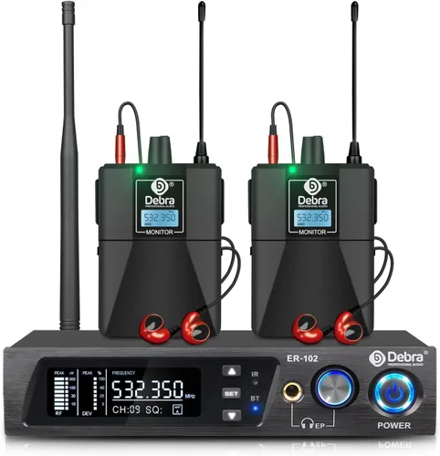 Miniatura 11 de D Debra Bodypack con auricular solo apto para sistema de monitor in-ear inalámbrico mono ER-202 y ER-102, no se puede usar solo (solo 1 Bodypack)