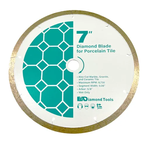 Miniatura 3 de Hojas de sierra de diamante de 7" para azulejos de porcelana, cerámica y azulejos de piedra, eje de 5/8" Hoja de azulejos de porcelana