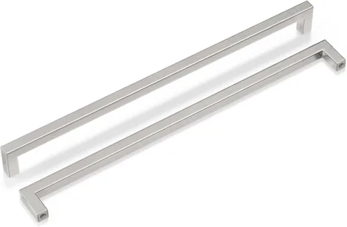 Miniatura 20 de Goldenwarm 1 paquete de manija cuadrada negra para cajones de gabinete de barra, de acero inoxidable, herrajes modernos para gabinetes de cocina