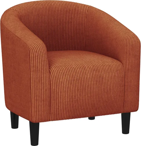 Miniatura 21 de Yaheetech Silla de Sala de Estar, Silla de Acento de Terciopelo, Silla Barril Tapizada, Silla de Asiento con Reposabrazos y Respaldo Bajo para Sala