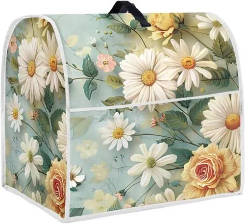 Miniatura 48 de Cubierta de batidora de pie de Navidad de 4.5 a 5 cuartos de galón, cubierta de mezclador retro, lavable, antimanchas, para cocina, piezas