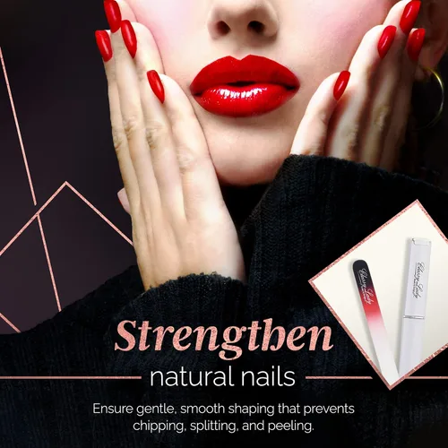 Miniatura 6 de ClassyLady - Lima de uñas de cristal, lima de uñas de vidrio con estuche para el cuidado profesional de las uñas con estuche
