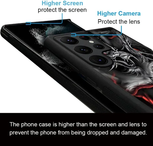Miniatura 328 de CARLOCA Funda compatible con Samsung Galaxy S22 Ultra, diseño gráfico de Star Howling Wolfs Samsung Galaxy S22 Ultra, diseño gráfico, a prueba