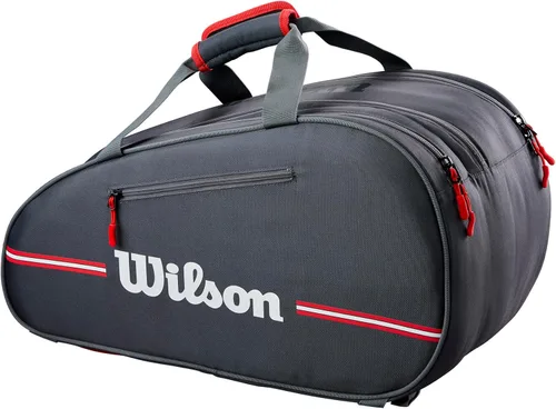 Miniatura 2 de WILSON Team Padel Bag - Capacidad para hasta 4 palas de pádel, negro/rojo