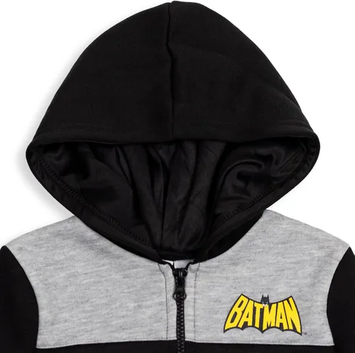 Miniatura 4 de DC Comics Justice League Batman - Sudadera con capucha de forro polar con media cremallera
