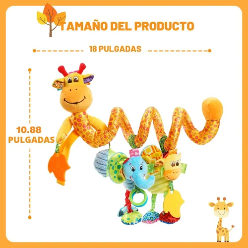 Miniatura 6 de Juguetes Jollybaby para cuna, cochecito y asiento de auto para bebé de 0-3-6-9-12 meses, juguetes sensoriales colgantes para tiempo boca abajo