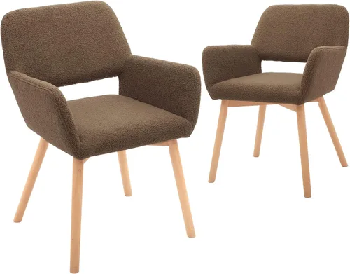 CangLong Velvet Leisure - Juego de 2 sillas decorativas modernas para sala de estar, comedor, club, invitados de club, con patas de madera maciza,