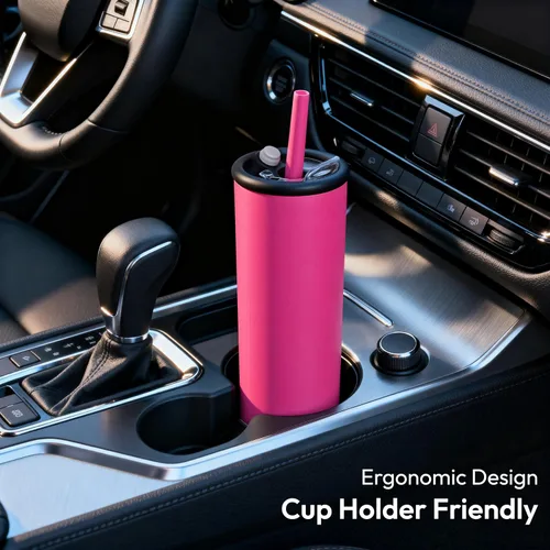Miniatura 6 de Vaso de caramelo, botella de agua aislada de acero inoxidable de 25 onzas, tapa 2 en 1 con popote flexible, sin BPA, apto para vasos, apto