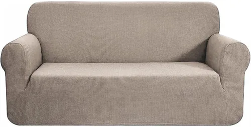 Miniatura 9 de Home Must Haves Beige 2-Piece Set Slipcover Sofa & Loveseat Cover Protector 4-Way Stretch Elastic