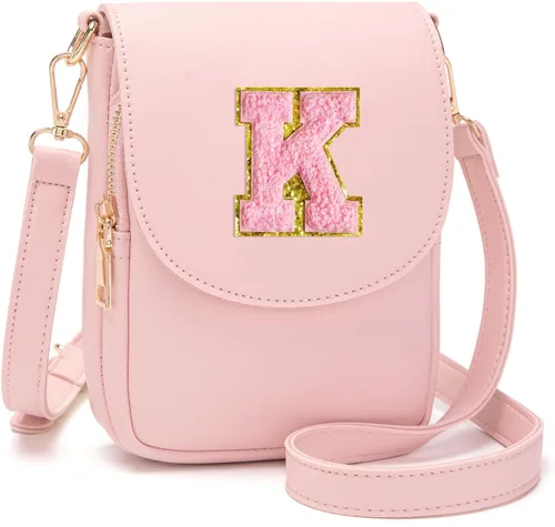 Miniatura 92 de Viverte Bolso Cruzado para Niñas Adolescentes Pequeñas, Bolso Inicial para Celular, Pequeña Cartera para Niños Pequeños, Bolso de Cuero con Tres