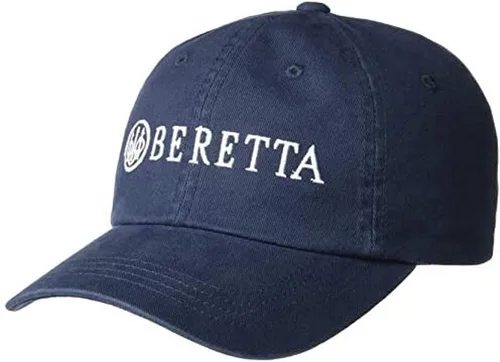 Beretta Sombrero de sarga de algodón ajustable para hombre, para caza al aire libre, con logotipo bordado de Beretta Trident, talla única
