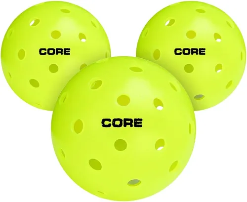 CORE Pickleball: PRO-40 | Bolas de pickleball para exteriores - Tamaño de regulación, duraderas - Aprobadas por torneos USAPA y marca oficial - Copa