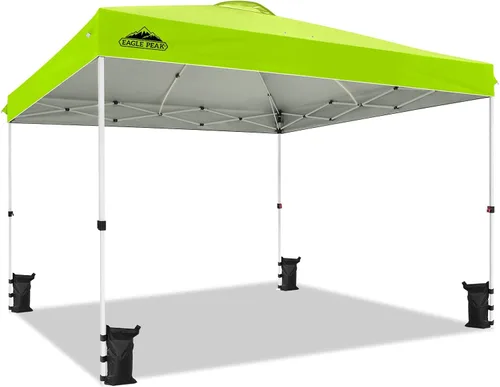Miniatura 204 de EAGLE PEAK Tienda de campaña desplegable con bolsa de transporte con ruedas, 8 estacas, 4 cuerdas, 4 bolsas de peso, toldo de tienda de campaña