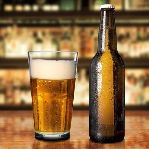 Miniatura 6 de DISCOUNT PROMOS Juego de 10 vasos de cerveza de 16 onzas, paquete a granel, cristalería resistente para restaurantes, base gruesa y paredes, En