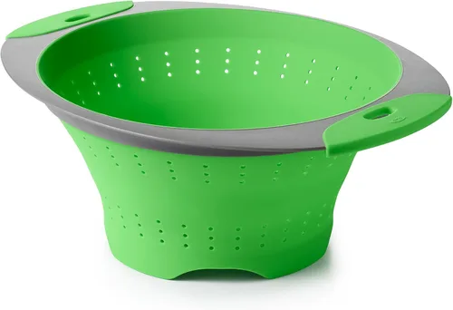 Miniatura 12 de OXO Good Grips Colador de silicona plegable, 2Qt, verde