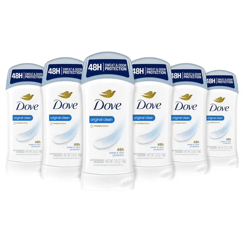 Miniatura 8 de Dove Desodorante antitranspirante invisible sólido, 2 unidades de limpieza original, para mujeres, para protección durante todo el día contra