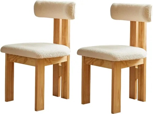 Miniatura 15 de Sillas de comedor modernas tapizadas, sillas de cocina con marco de madera maciza, silla de sala de estar, cómodo soporte de respaldo alto para sala
