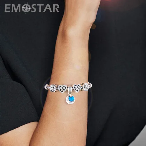 Miniatura 5 de EMOSTAR Dijes para el día de San Valentín nudo celta lápiz labial rojo I Love You conciencia sobre el autismo magnolia niño y niña enamorada cuentas